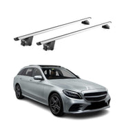 Dachträger für Mercedes C Klasse S205 Kombi 2015-2021 100kg Alu Silber 2tlg ABE