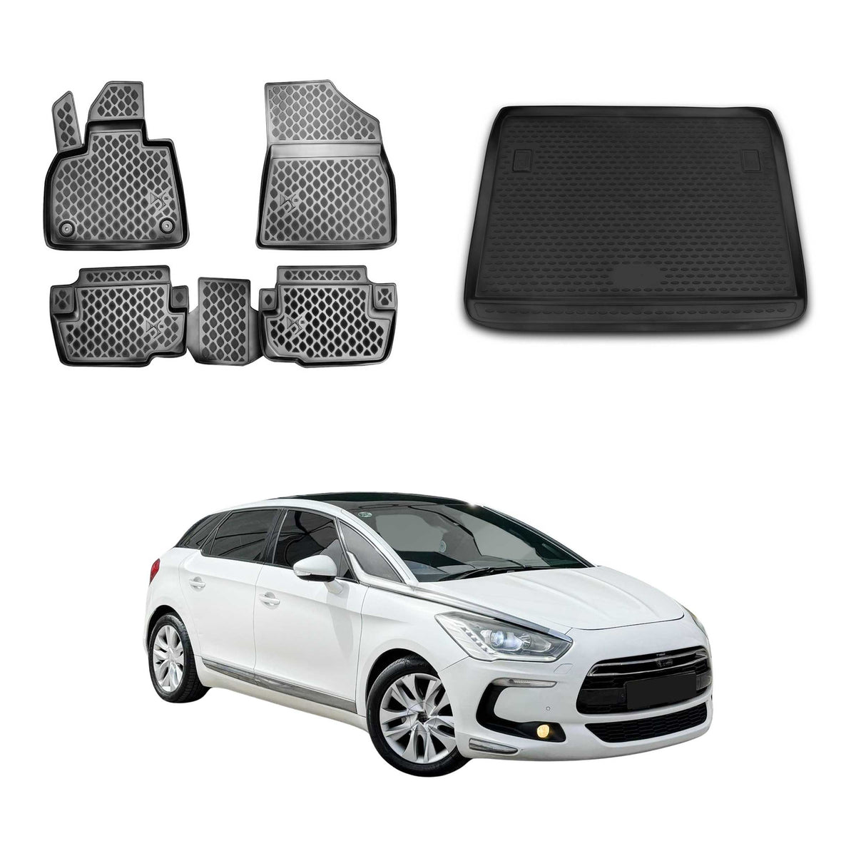 OMAC Fußmatten & Kofferraumwanne Set für Citroen DS5 2011-2018