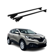 Menabo Dachträger Grundtäger für Renault Kadjar 2015-2022 75kg Alu Schwarz 2tlg