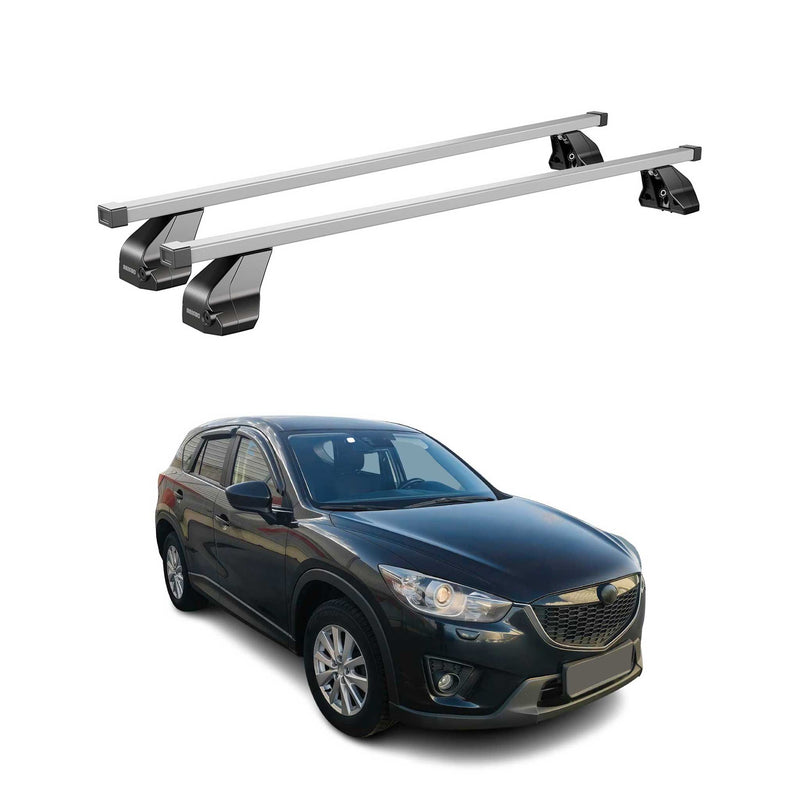 Menabo Dachträger Grundtäger für Mazda CX-5 2012-2016 75kg Stahl Silber 2 tlg