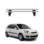 Menabo Dachträger Grundtäger für Ford Fiesta 2002-2008 3tür 50kg Alu Silber 2x