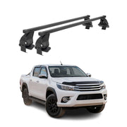 Menabo Dachträger Grundtäger für Toyota Hilux 2011-2015 50kg Stahl Schwarz 2 tlg