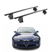 Stahl Dachträger für Alfa Romeo 159 Limo Kombi 2005-2012 TÜV 75 kg 2tlg Schwarz