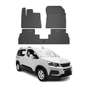 OMAC Gummi Fußmatten für Peugeot Rifter/e-Rifter 2018-2026 TPE Schwarz 4x
