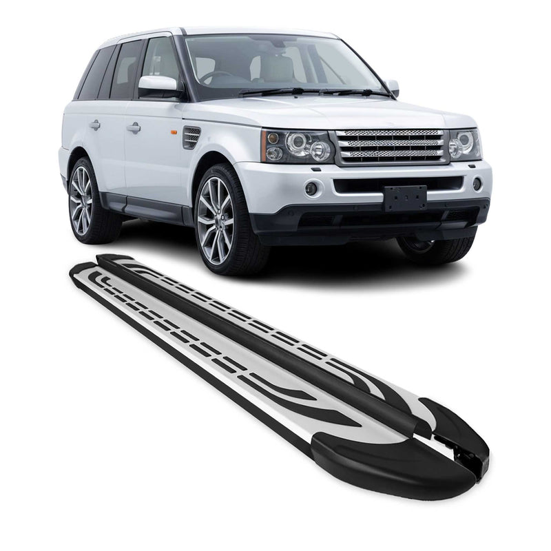Trittbretter Schweller Seitenbretter für Range Rover Sport 2005-2013 Schwarz Alu