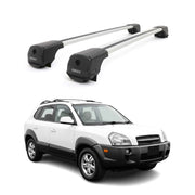 Dachträger Grundträger für Hyundai Tucson I 2005-2009 Aluminium 75kg Grau 2tlg