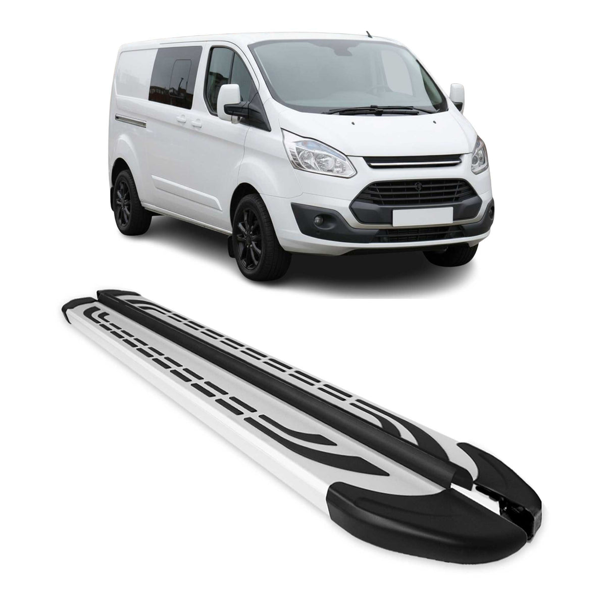Trittbretter Seitenschweller für Ford Tourneo Custom I 2012-2023 L2 Aluminium