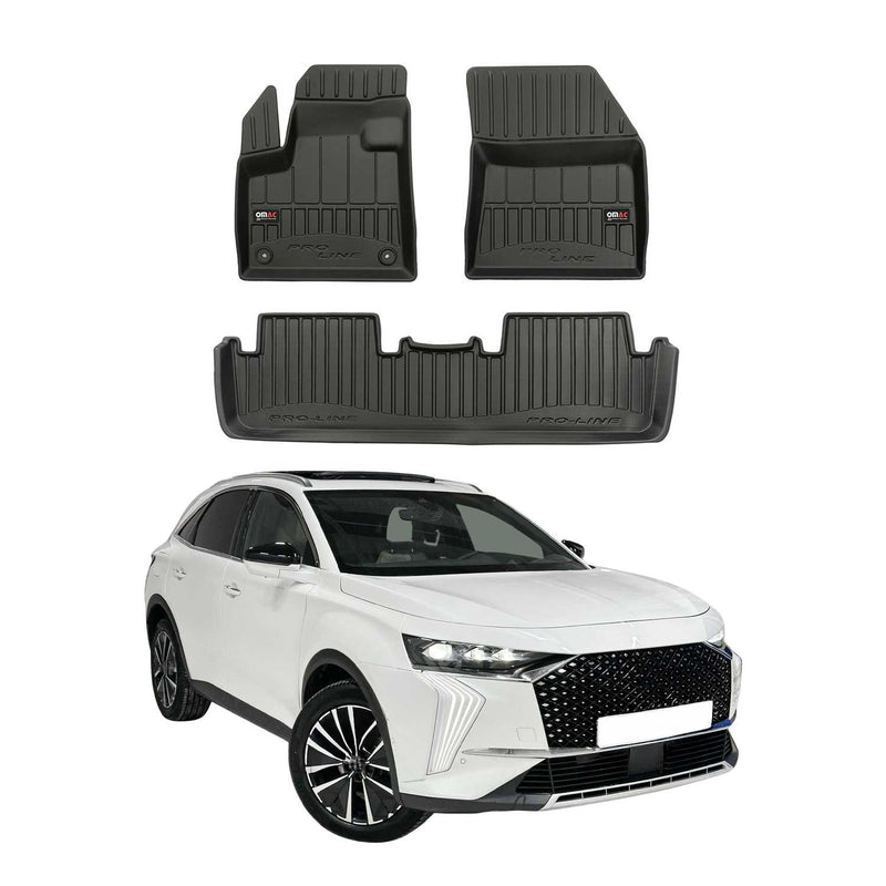 OMAC Gummi Fußmatten für DS 7 2018-2025 Premium TPE 3D Automatten Antirutsch 4x