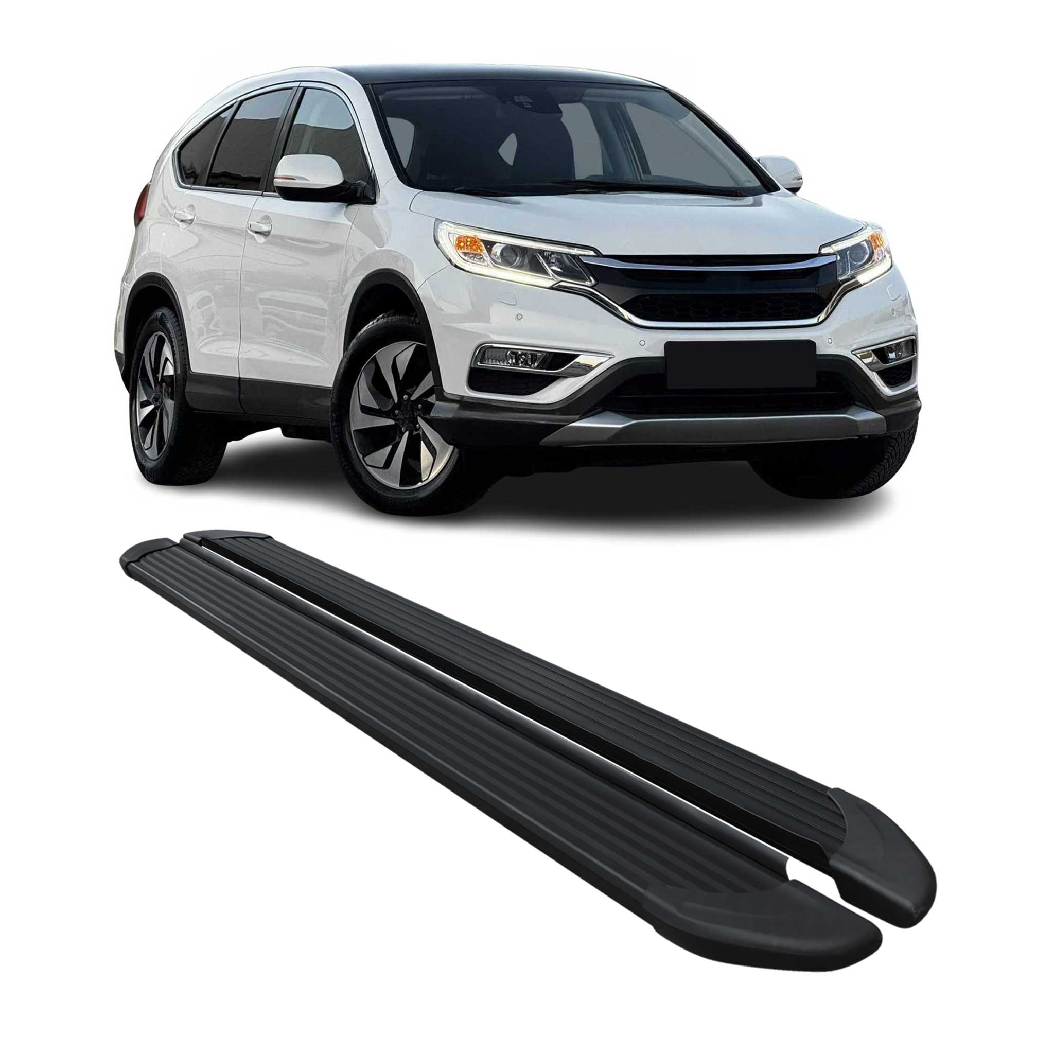 Seitenschweller Trittbretter Schweller für Honda CR-V 2013-2018 Alu Schwarz