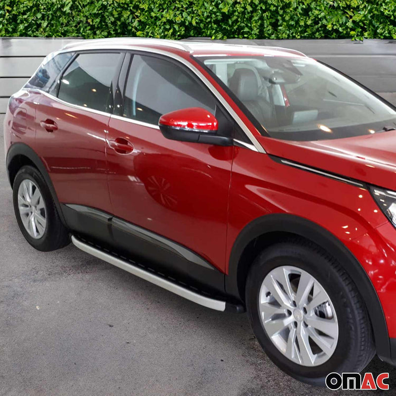 Seitentürleiste Türleiste für Peugeot 3008 Active P84 2016-2025 Chrom Dunkel 4x