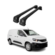 Dachträger Grundtäger für Peugeot Partner mk3 2018-2026 Aluminium Schwarz 2 tlg