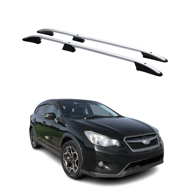 Dachreling Dachgepäckträger für Subaru XV GP 2012-2018 Aluminium Silber 2x