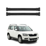 Dachträger Grundtäger für Skoda Yeti 2009-2017 75kg Aluminium Schwarz 2 tlg