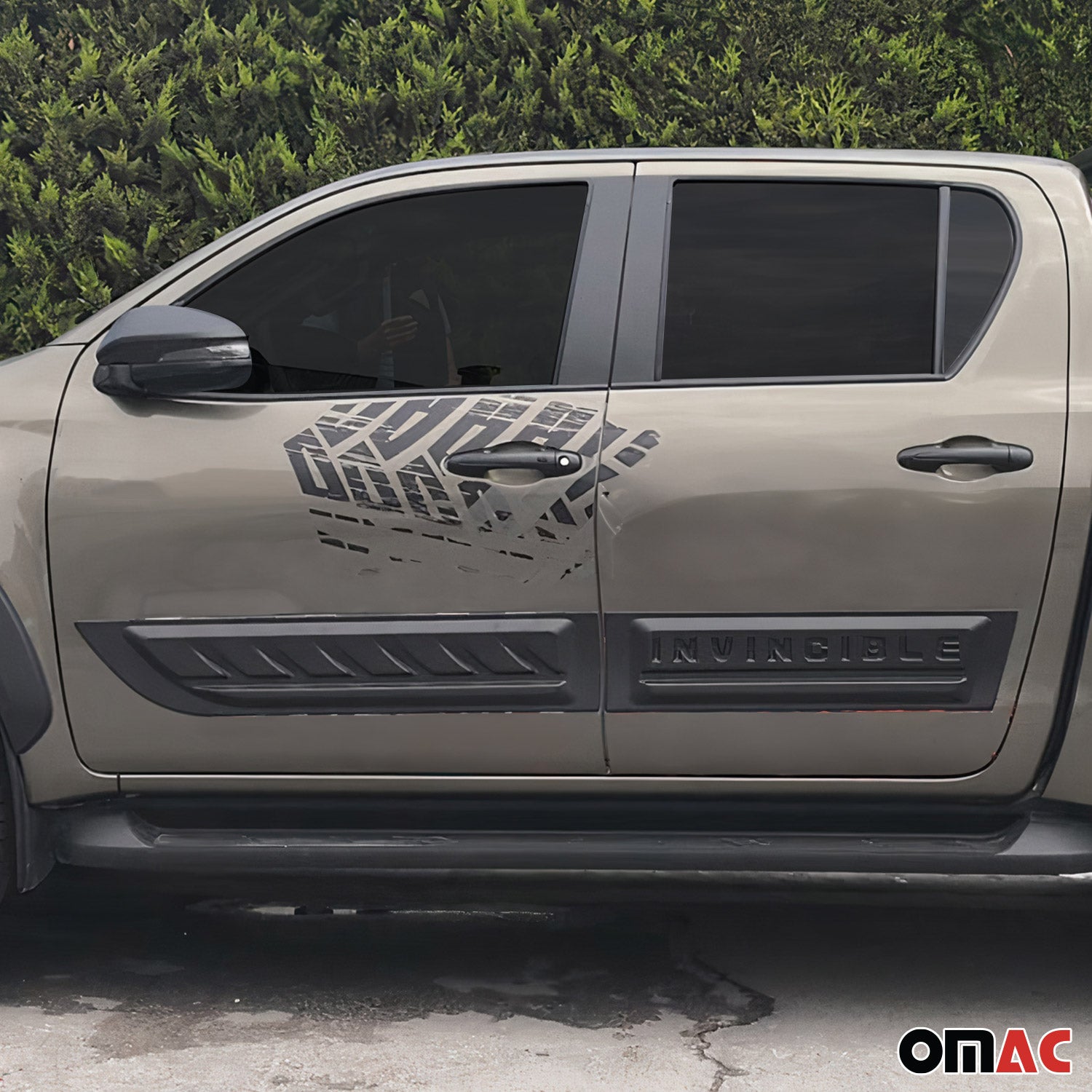 Türschutzleisten Seitenschutz für Toyota Hilux 2015-2026 ABS Schwarz 4tlg