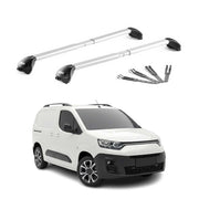 Dachträger für Fiat Doblo 2022-2026 100kg Aluminium Silber 2x ABE
