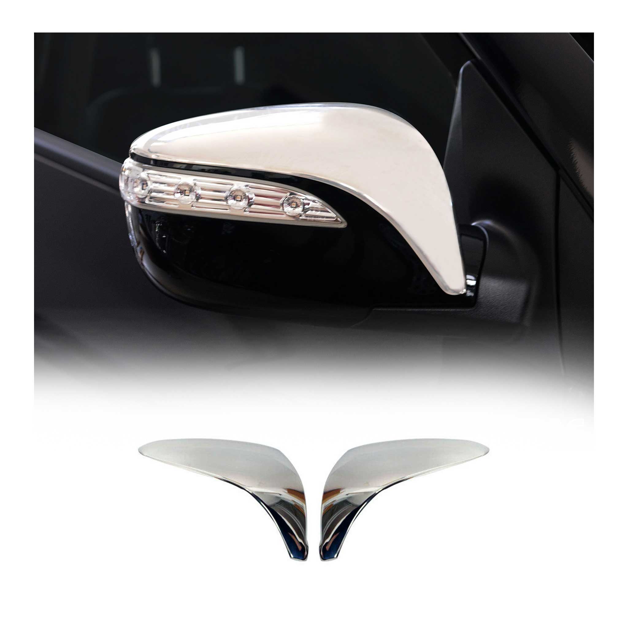 Spiegelkappen Spiegelabdeckung für Hyundai ix35 2010-2015 Edelstahl Chrom 2tlg