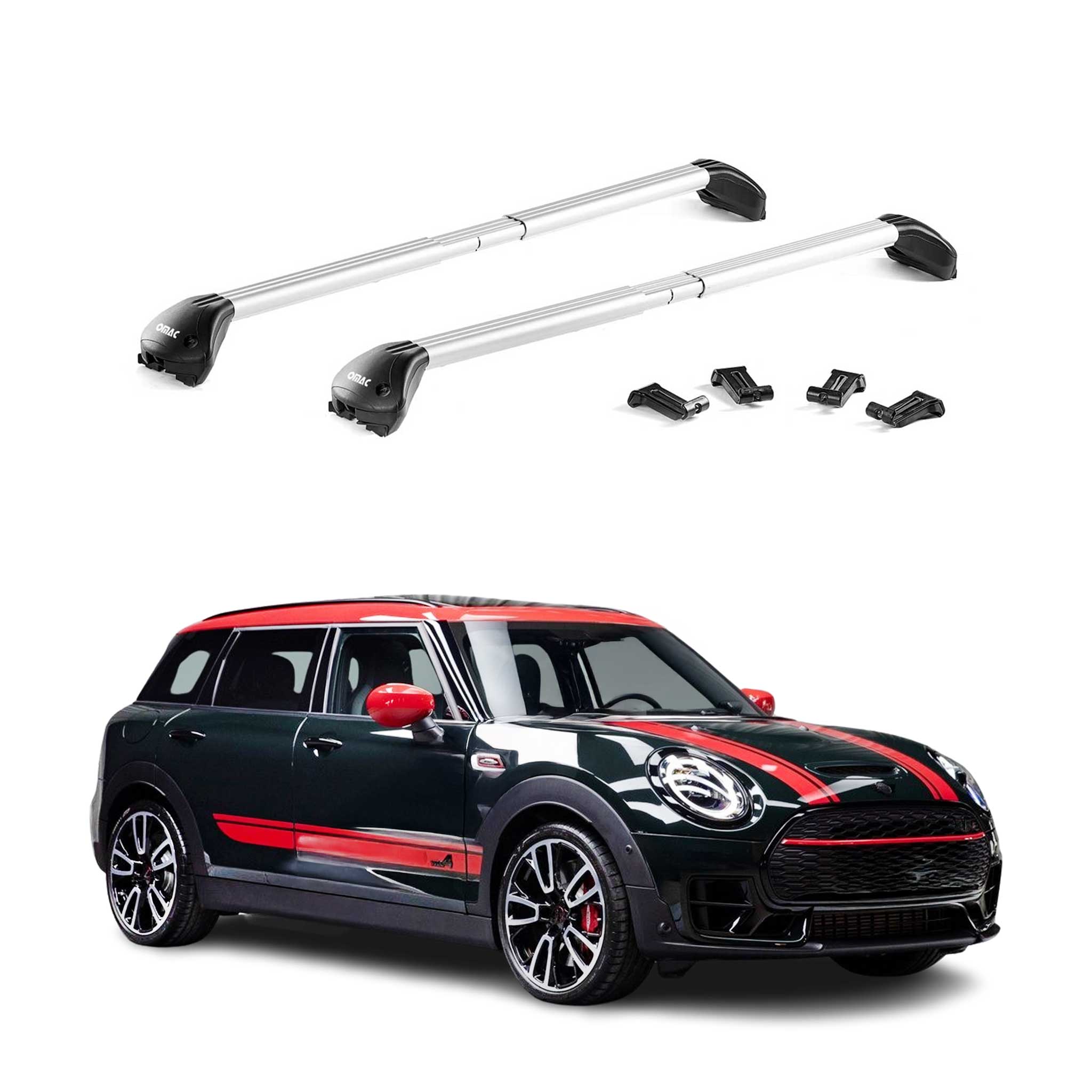 Dachträger Grundtäger für Mini Clubman F54 2015-2024 100kg Alu Silber 2 tlg ABE