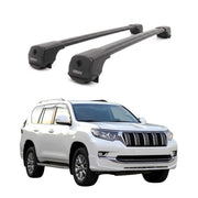 Dachträger für Toyota Land Cruiser Prado J150 2018-23 FL Aluminium Schwarz 2tlg