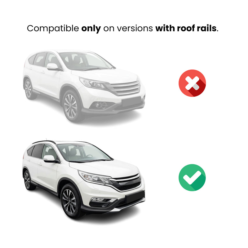 Dachträger Grundtäger für Honda CR-V mk4 2012-2016 75kg Stahl Schwarz 2 tlg