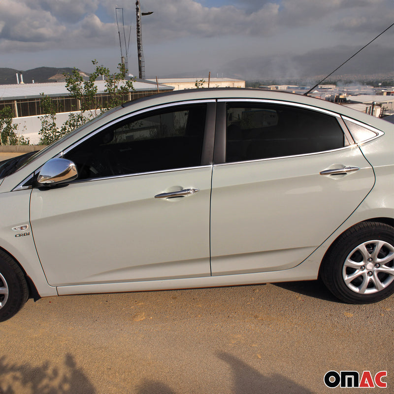 Fensterleisten Zierleisten für Hyundai Accent Blue Solaris 2012-2020 Chrom 14tlg