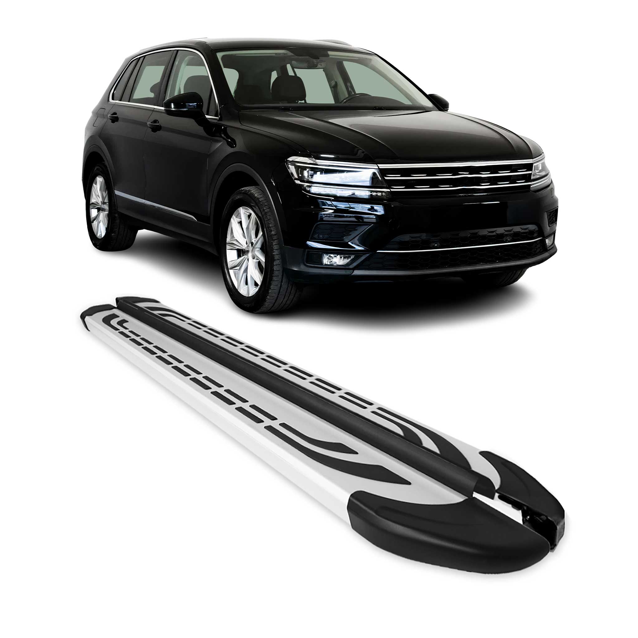 Trittbretter Seitenschweller Seitenbretter für VW Tiguan Allspace 2016-23 Alu
