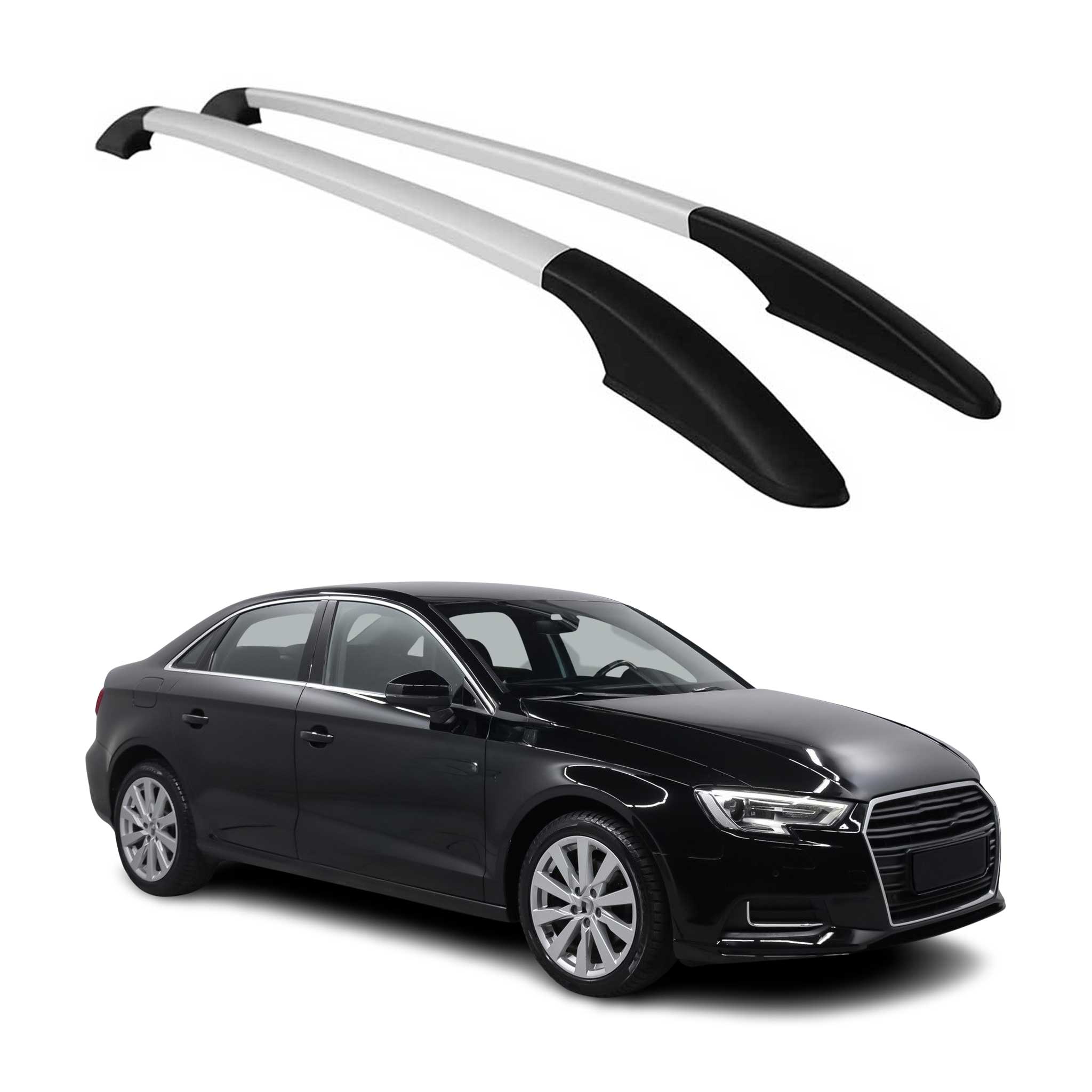 Aluminium Dachreling Relingträger für Audi A3 2012-2020 Silber 2x