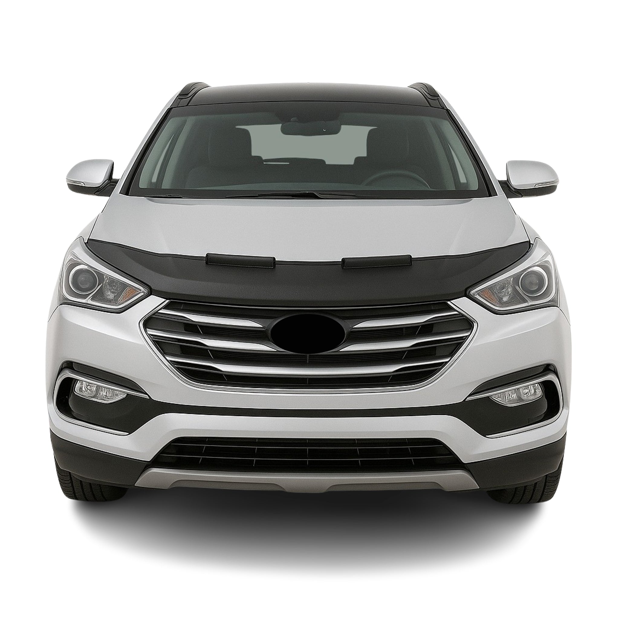 Haubenbra Steinschlagschutz für Hyundai Santa Fe 2013-2018 Schwarz Halb