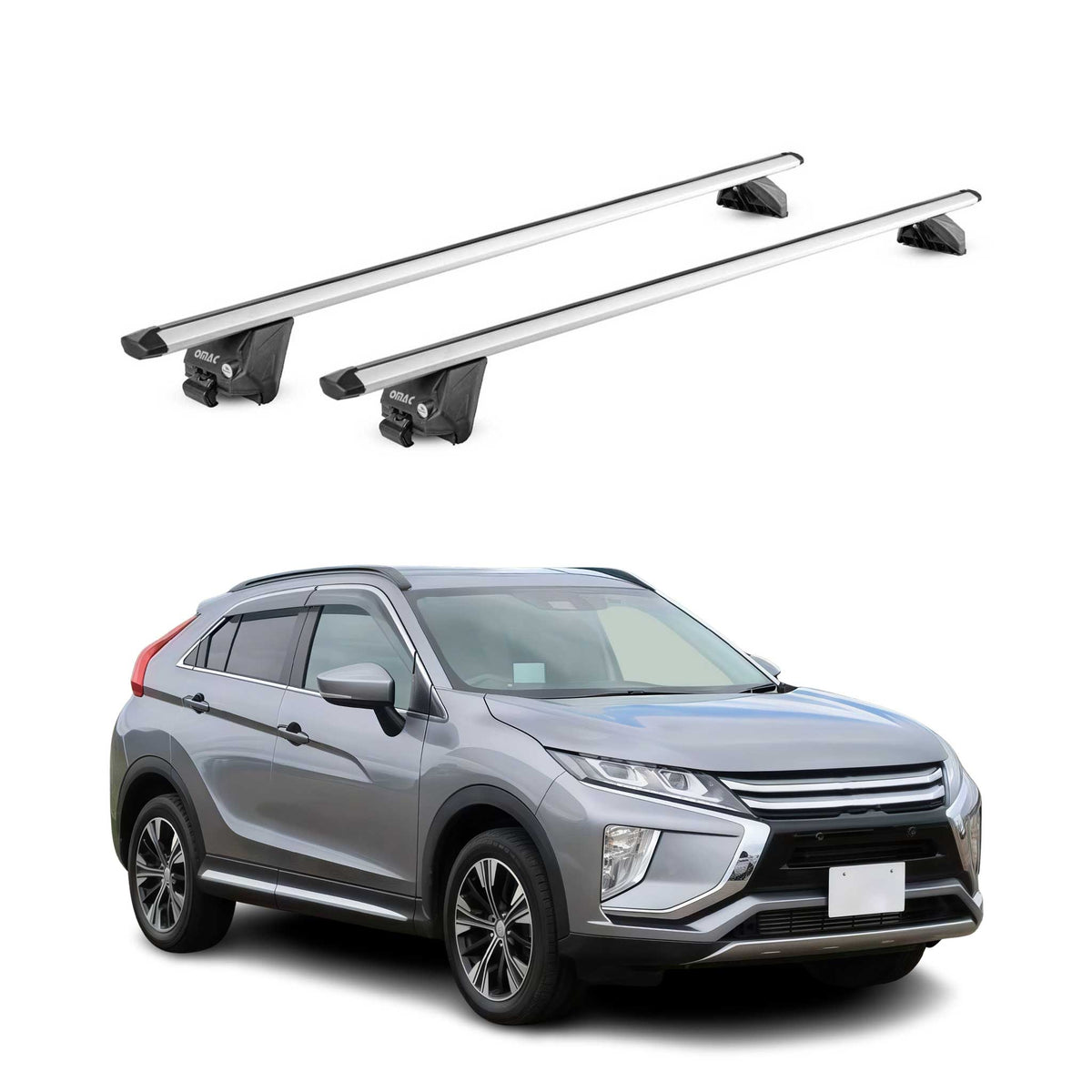 Dachträger für Mitsubishi Eclipse Cross 2018-2026 100kg Aluminium Silber 2x ABE