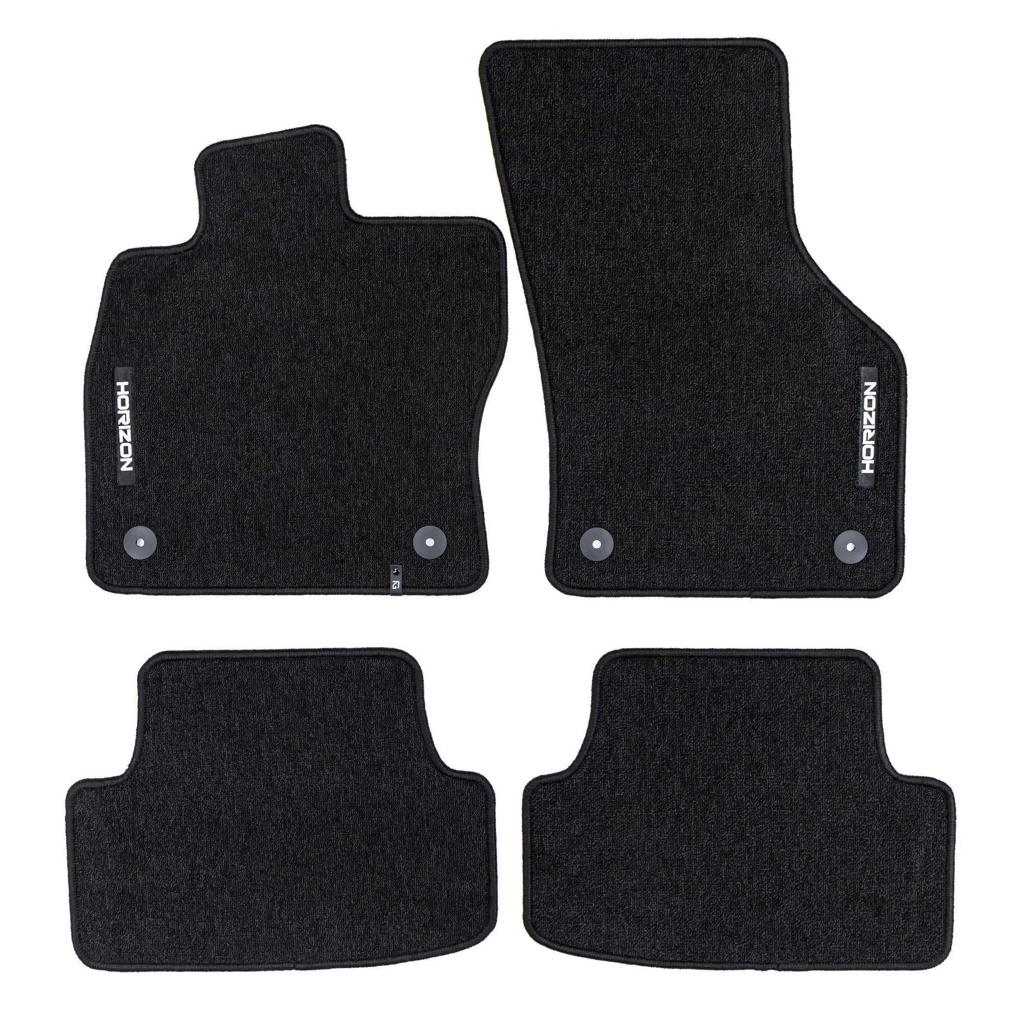 Velours Fußmatten für VW Golf mk7 2012-2019 / Golf mk8 2019-2026 Schwarz 4 tlg