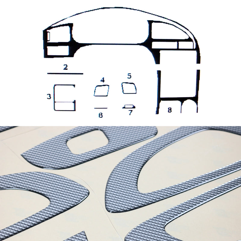 Innenraum Dekor Cockpit für Hyundai Elantra 2000-2004 Carbon Optik 8tlg