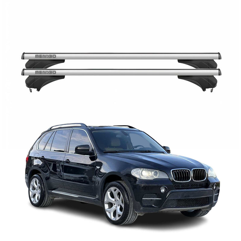 Menabo Dachträger Grundtäger für BMW X5 E70 2010-2013 Aluminium Silber 2 tlg