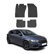 OMAC Gummi Fußmatten für Fiat Tipo Schrägheck 2016-2020 Automatten Schwarz 4x