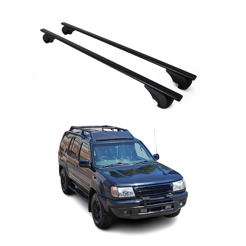Dachträger Grundtäger für Nissan Xterra 2004-2015 75kg Metall Schwarz 2 tlg