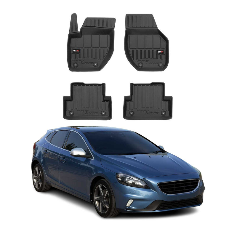 OMAC Gummi Fußmatten für Volvo V40 2012-2019 Premium TPE 3D Automatten 4tlg