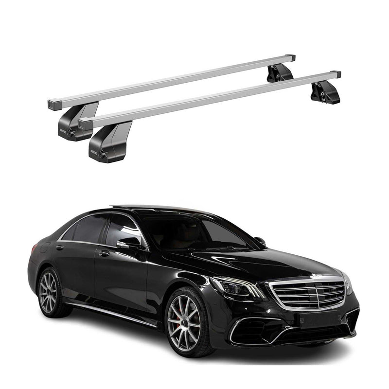 Menabo Dachträger für Mercedes S Klasse W222 2013-2020 75kg Stahl Silber 2x