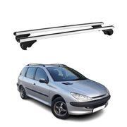 Dachträger Grundtäger für Peugeot 206 Limo 2002-2013 75kg Alu Grau 2 tlg