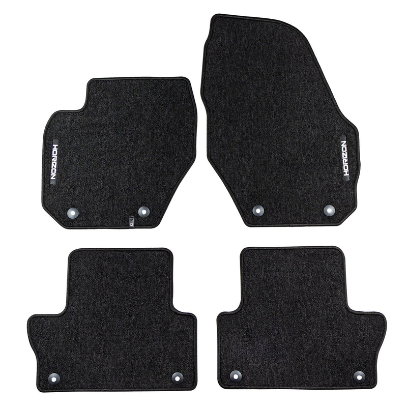 Velours Fußmatten für Volvo XC60 I 2008-2014 Pre-FL Autoteppich Schwarz 4 tlg