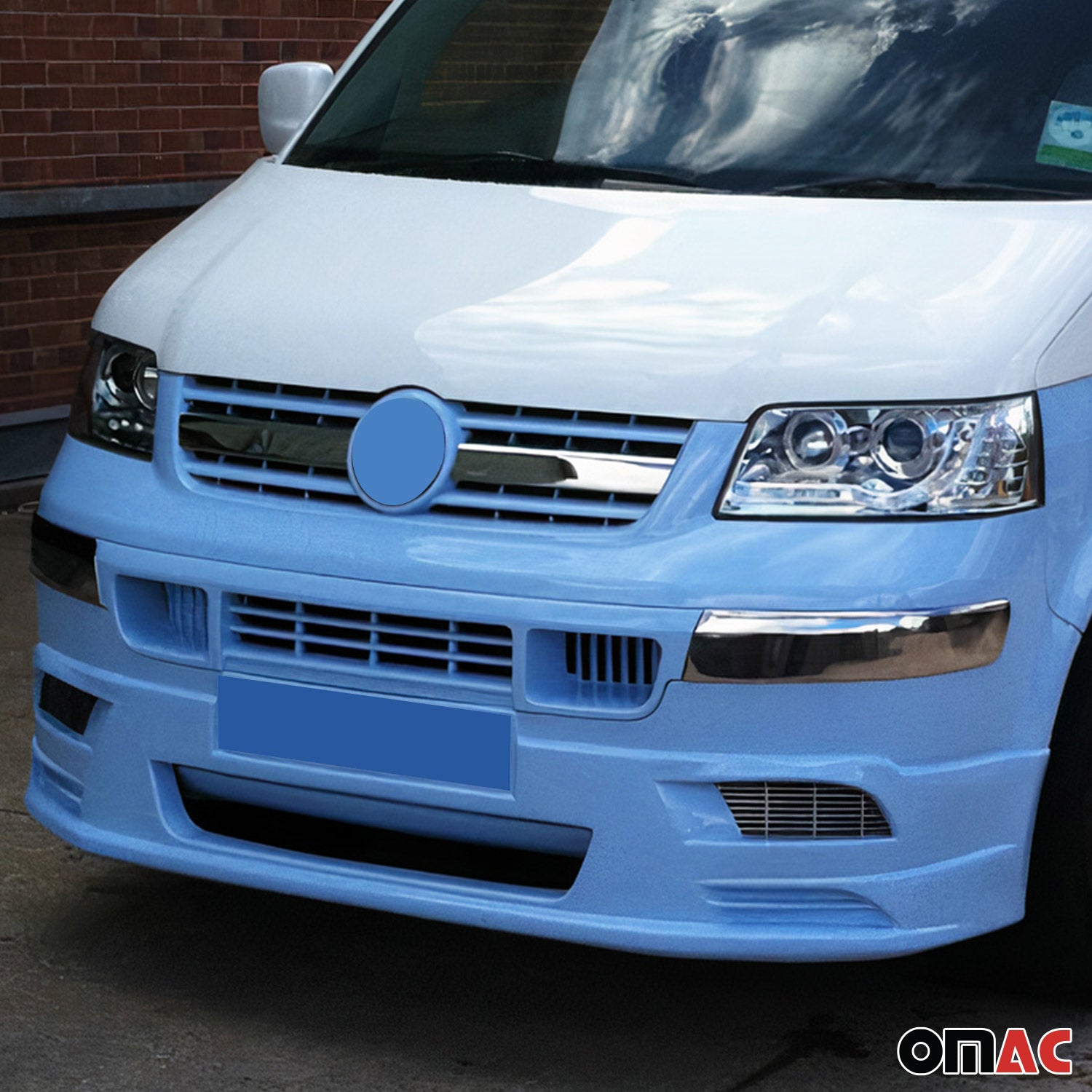 Kühlergrill Leisten Grillleisten für VW T5 2003-2010 Edelstahl Chrom 2tlg