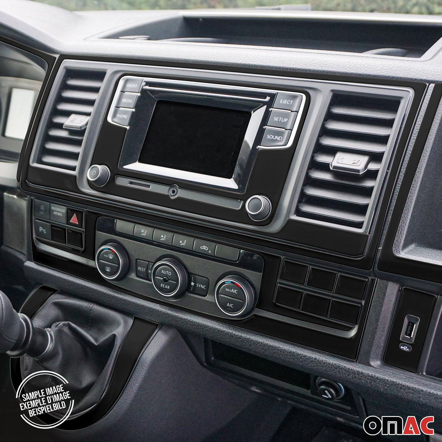 Innenraum Dekor Cockpit für Mercedes Vito W638 1996-2003 Schwarz Optik 30x
