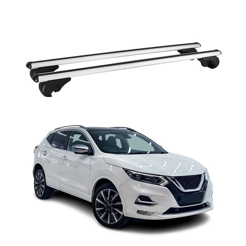 Dachträger Grundtäger für Nissan Qashqai 2014-2021 75kg Aluminium Silber 2 tlg
