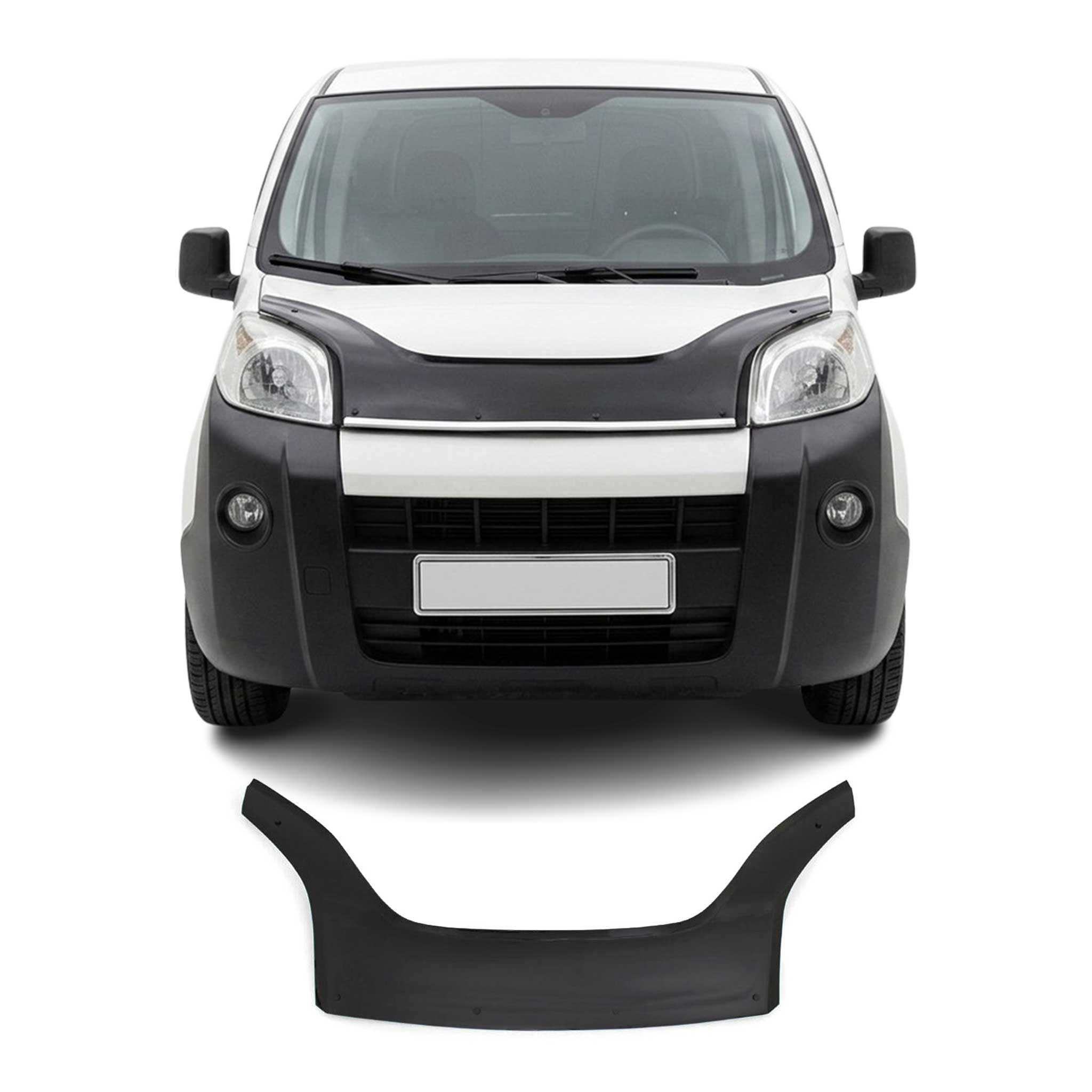 Motorhaube Deflektor Insekten Steinschlagschutz für Fiat Qubo 2008-2019 Dunkel