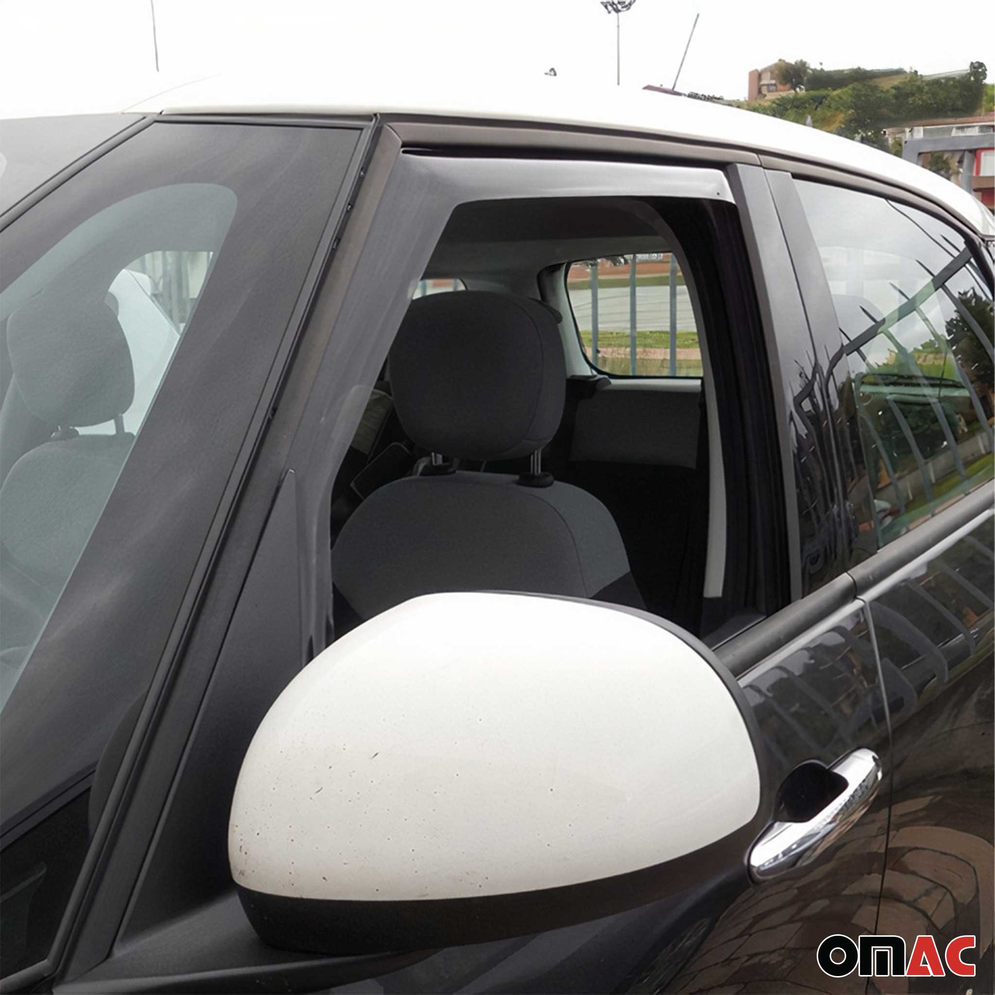 Windabweiser Regenabweiser für Fiat 500L 2012-2024 5tür Dunkel Acryl 2tlg