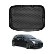 Kofferraummatte Kofferraumwanne für Alfa Romeo Mito 2008-2018 Gummi TPE Schwarz