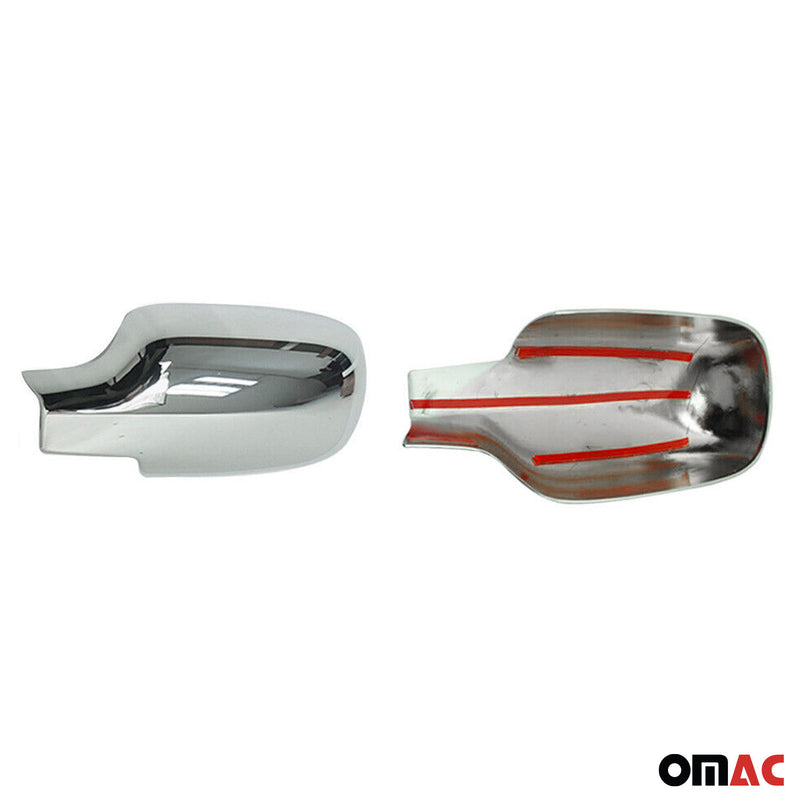 Spiegelkappen Spiegelabdeckung für Renault Megane 2002-2009 Chrom ABS Silber
