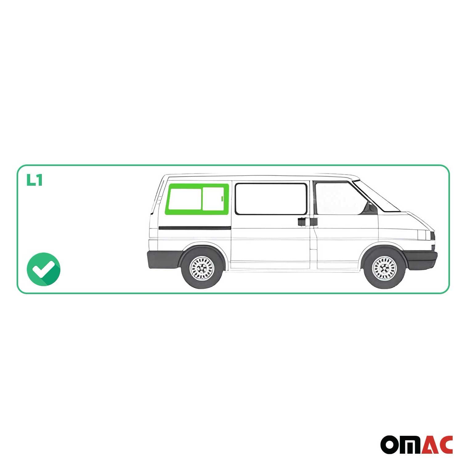 Seitenfenster Schiebefenster für VW T4 Transporter 1990-2003 Hinten Rechts L1 RS