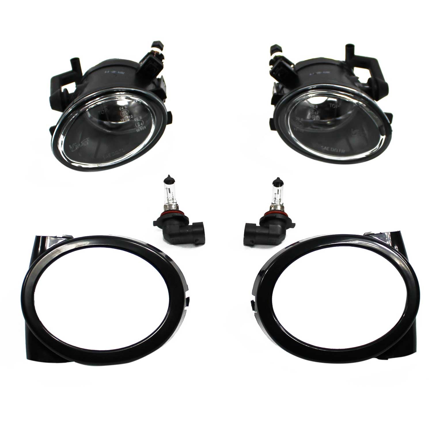 JOM Nebelscheinwerfer für BMW 3er E46/ M3 + E39/ M5 Klarglas mit Rahmen