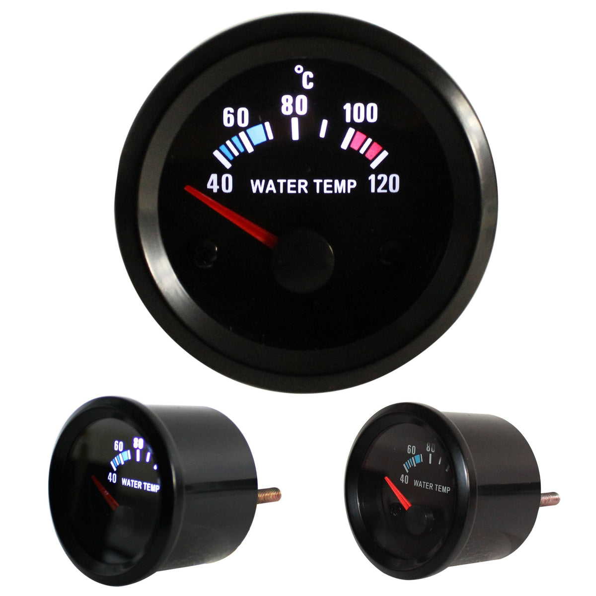 JOM Zusatzinstrument Wassertemperatur 40-120°C Schwarz Ø52mm Rally Schwarz