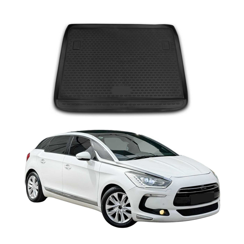 Kofferraummatte Kofferraumwanne für Citroen DS5 2011-2021 Gummi TPE Schwarz