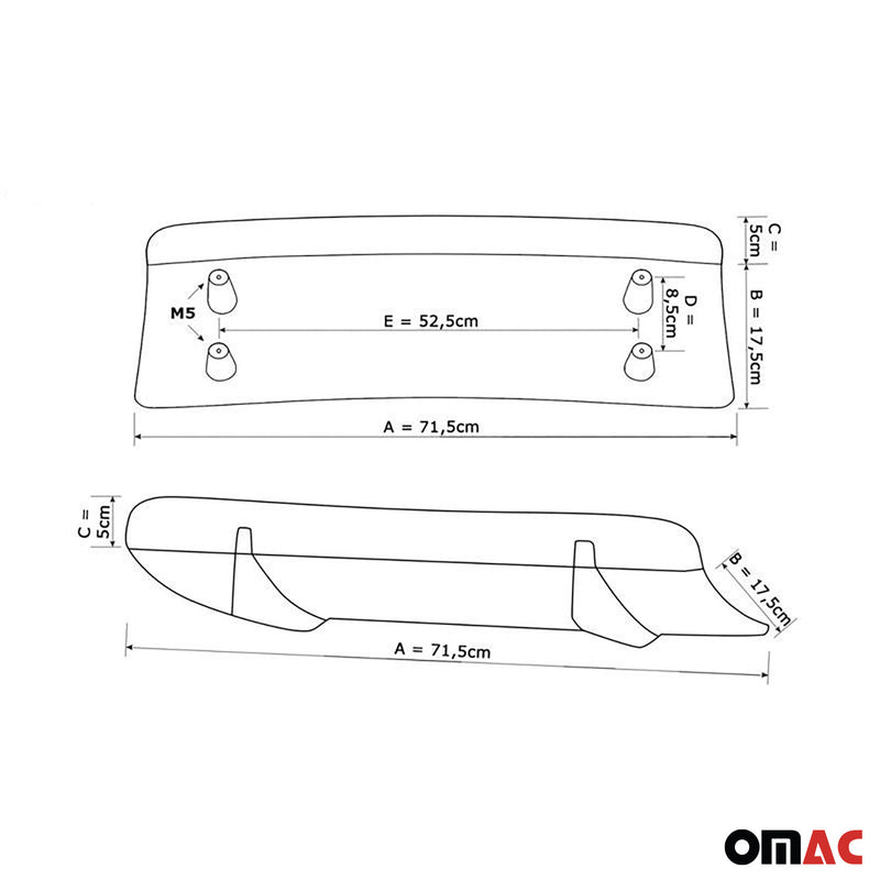 RDX Heckschürzenansatz Diffuser U-Diff für BMW X3 2017-2023 mit M-Paket