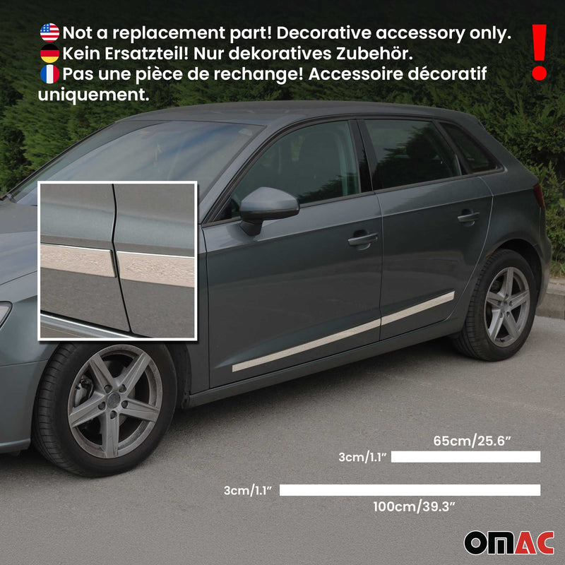 Seitentürleiste Türleisten Türschutzleisten für Volvo S60 2009-2018 Edelstahl 4x